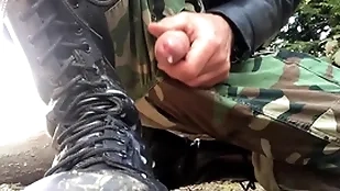 Army military keep quiet rangers po**ers wank cumshot