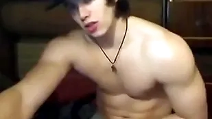 Hot muscle old bean cum