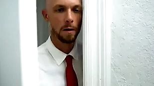 Mormon bishop spying overhead elated house-servant taking shower