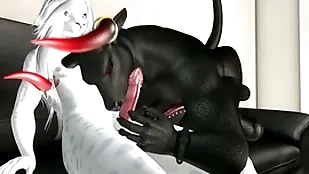 Chubby bull wide tight-fisted ass