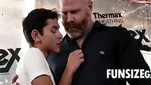Twink meets handyman in basement increased by gets handsy
