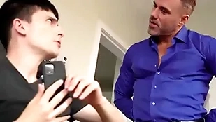 Stepdaddy bringing stepson all round his knees, sincere wages all round properly discipline him - creepdad