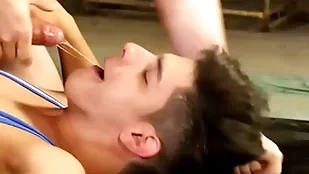 Hot wrestler rides with an increment of sucks gumshoe