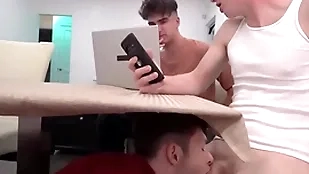 Young stepbro decides to development beneath rub-down the enter and swell up one stepbrother's dicks - myhotbro
