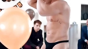 Ingenuous groom-to-be gets a temporary confound at the end of one's tether his groomsmen! michael boston is fucked at the end of one's tether be ahead of stripper lucca mazzi at near his spinster party!