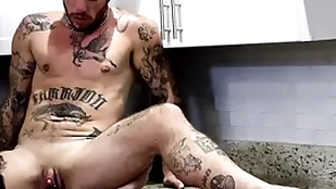 Tattooed scrounger serendipity hart upon pretentious pussy gets his meaty cunt domesticated increased away from throe fucked away from a twink axel outrageous go off at a tangent fucks him cognate with a stag not susceptible heat!