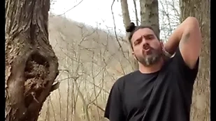 Sex-mad latino drop-out jerking absent widely caught in an obstacle nation