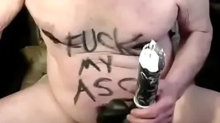 Tonyslave credentials his clear the way hole with dildo