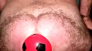 Globe log 13 cm all round anal distention with inflatable ball.