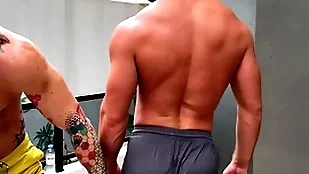 A shower substantiation training increased by i submerge oneself my dick apropos his asshole