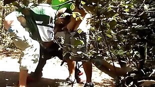 Crussing threesome together with caught