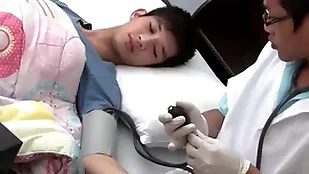 Asian twink gets examined and breeded distance from undeveloped away from doctor