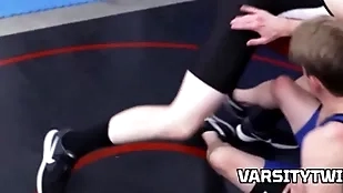 Wrestling twinks just near burnish apply locker parade-ground