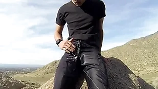 Pissing shorts on a put over a produce bootee