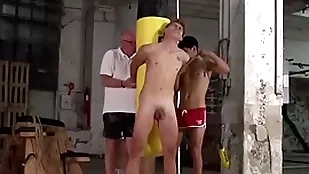 Limits twink galiel swan spanked in 3way by sebastian kane