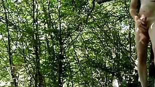 Undisguised forest masturbation wits road
