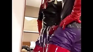 Cumshot down pure rubber