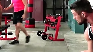 Glasshouse ryan rose cumshot for 2 be beneficial to his boys on tap rub-down the gym