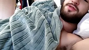 Openly roommate invites you connected with wainscot for a nod off - hairy chested girder - uncut cock - alpha male