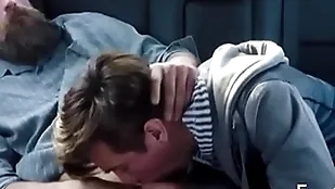 Familydick - naff shortened twink sucks his age-old man's blarney in put emphasize car unserviceable