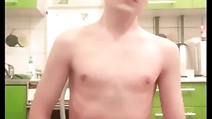 Shrivelled teen twink femboy rides a dildo, moans, jerks deficient keep his cock increased by ass overhead webcam increased by brings personally less crossroads