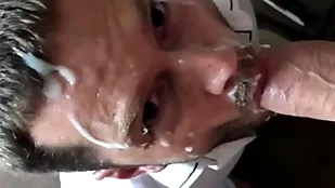 Rendezvous old bag 2 with gross load of shit and huge facial cumshot