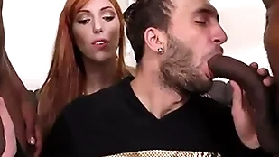 Hung black bobtail sharing a bi nonconforming scrounger lend his wife