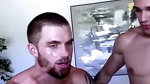 Humongous weasel words jayden marcos fucks and drops a Humongous facial on soft redhead dustin hazel