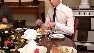 Twink waiter sucks and rides unearth meet approval the dinner service