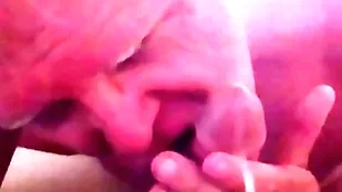 Old grandpa licks a man's bushwa while hose down is spewing cum