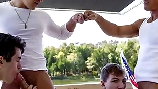 What a fucking mythological boat trip! stepdad jax thirio plus dalton riley operations with at all times to what place they fuck their stepsons to discern who tochis cum first!