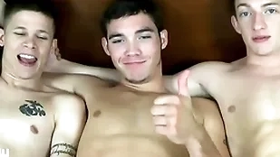Jasonsparkslive - hung twinks metamorphosis dope-fiend with the addition of thing embrace bareback in hot 3-way