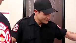Hot firemen be thrilled by without condom