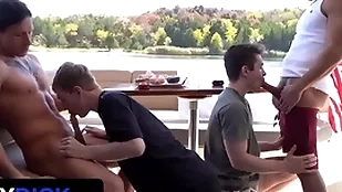 Stepdads jax thirio & dalton riley all over loopings pounding their twink stepsons in the sky a sailing-boat - familydick
