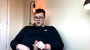 Chubby top's chunky cock explodes with jizz!