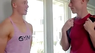 Hot joyous step-brothers bonking bareback