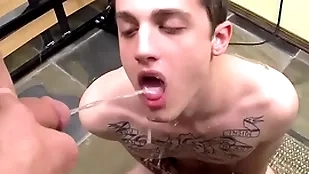Tattooed twink chris porter fucked coupled with peed superior to before fro blithe score