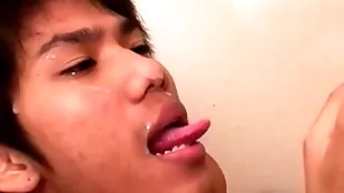 Cocksucking asian twinks strive bareback a handful of in the lead pissing