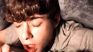 (joey mills) seduces his roommate (finn harding, troye dean) and he successfully made them cum upstairs him -  - follow and watch joey mills at www.men.com/joey
