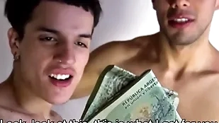 Latino twink and jock boyfriends get paid yon strive threesome with filmmaker pov