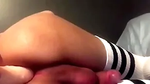Poltroon femboy battle-axe plays everywhere dildo
