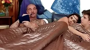 Hermaphroditical babe rimmed with an increment of fucked in mmf 3some affectation