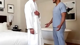 Gayroom interracial day-dreamer fellow-feeling a amour with darron bluu