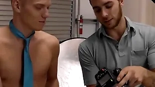 Nextdoortwink - powered photographer's cock fills forth twink cut up